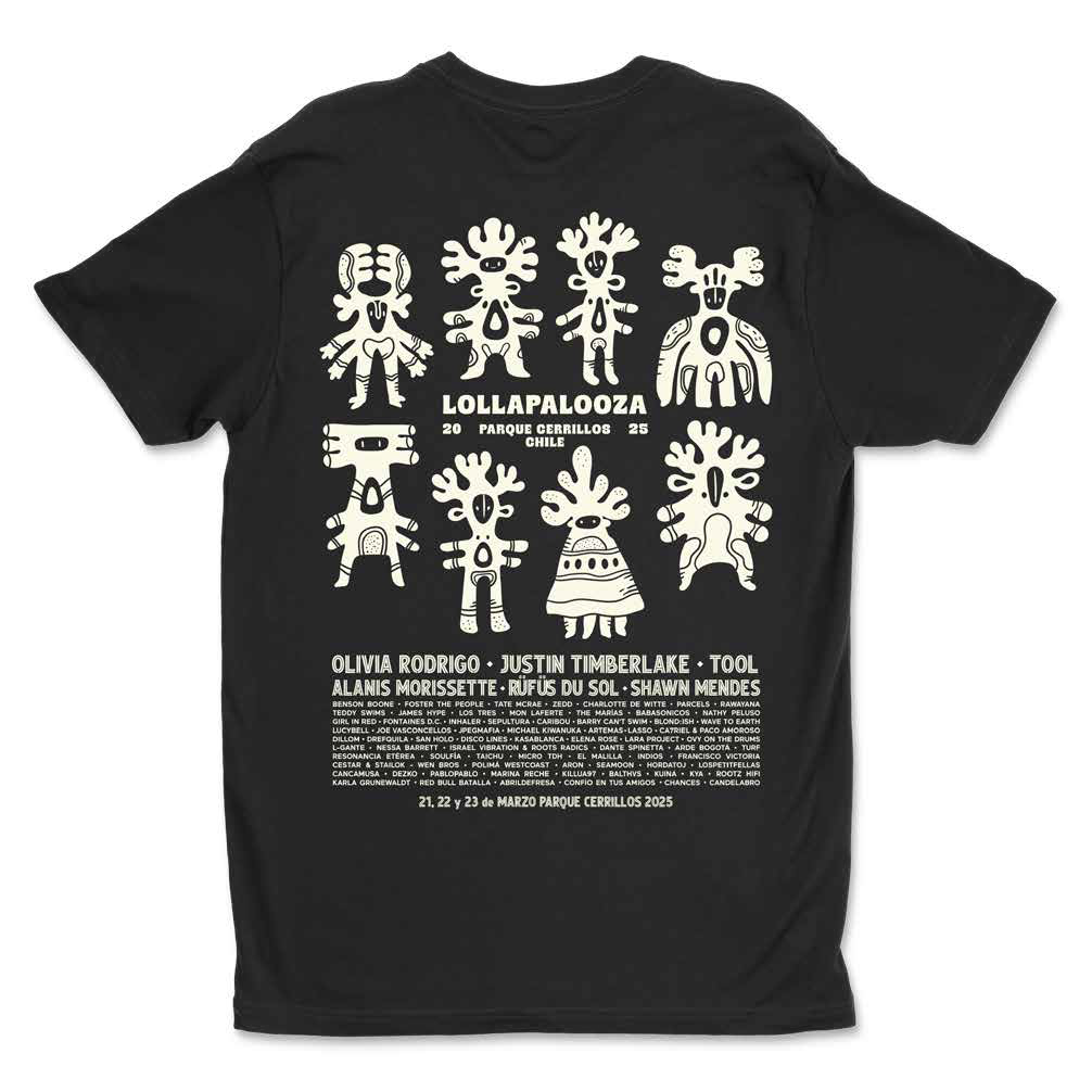 Polera Lollein Black 2025 - Lollapalooza