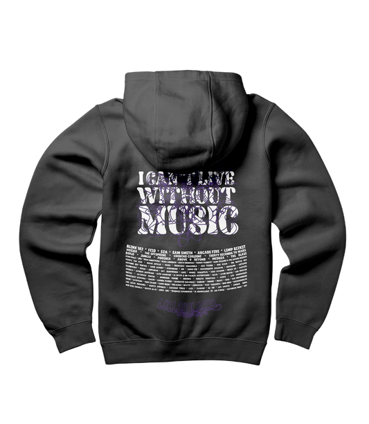 Hoodie Vale GV Black Vintage - Lollapalooza