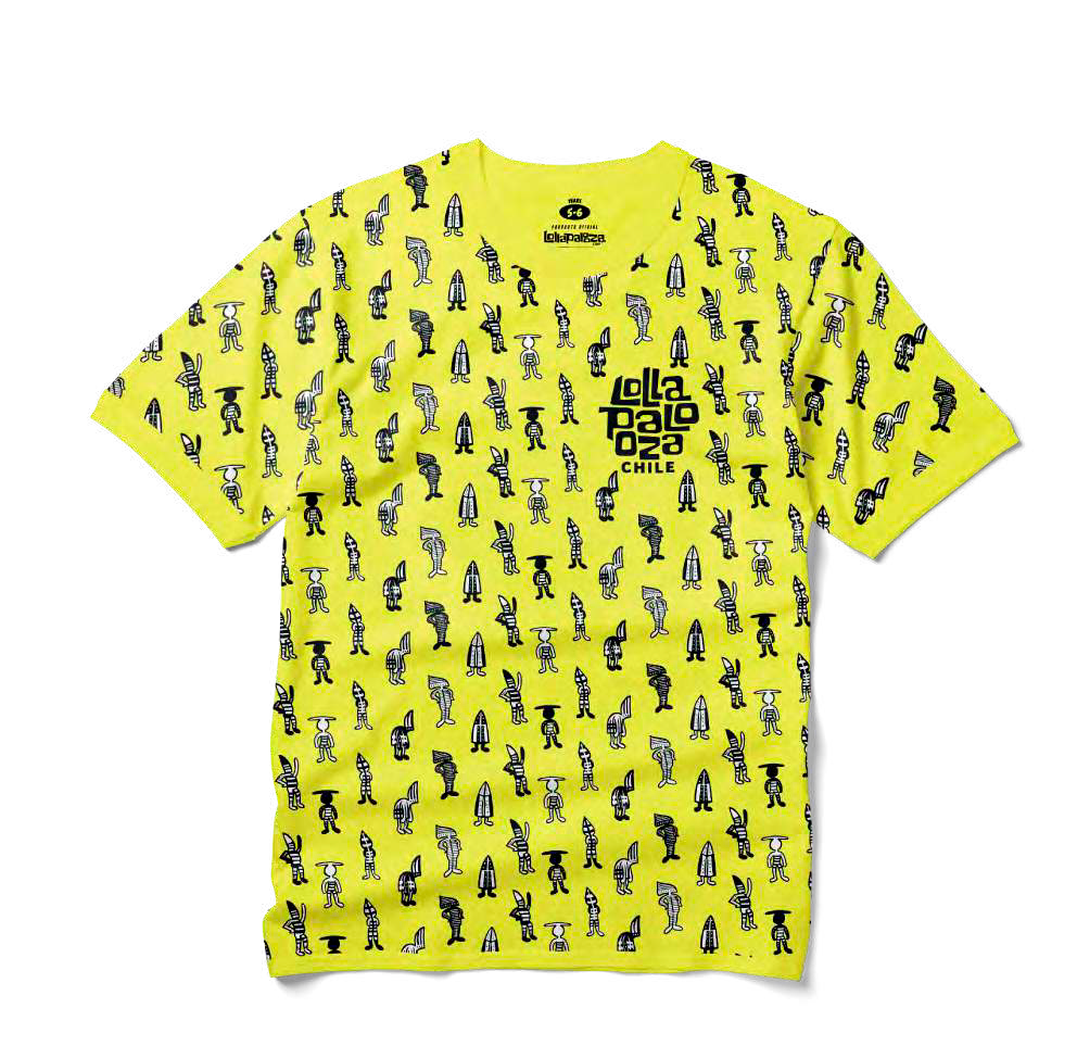 Polera Selknam Yellow Kids Vintage - Lollapalooza